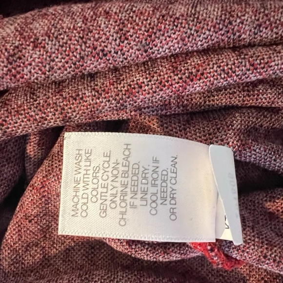 J Jill | Red Ponte Knit Top Black Plaid Boatneck Long Sleeve Petite Small - Picture 7 of 9